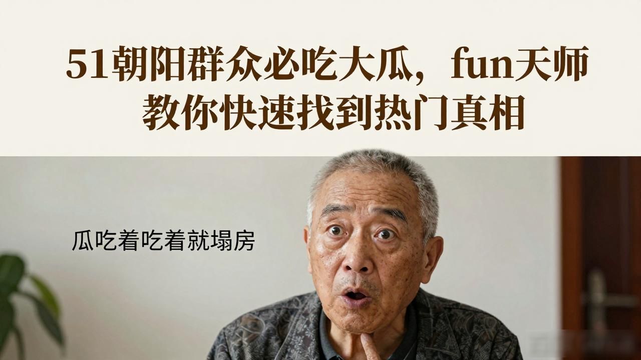 51朝阳群众必吃大瓜，fun天师教你快速找到热门真相
